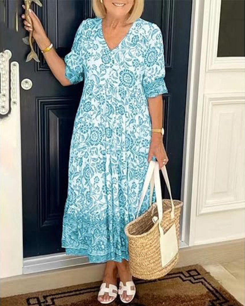 NAYLA – Bohemian Flower Dress