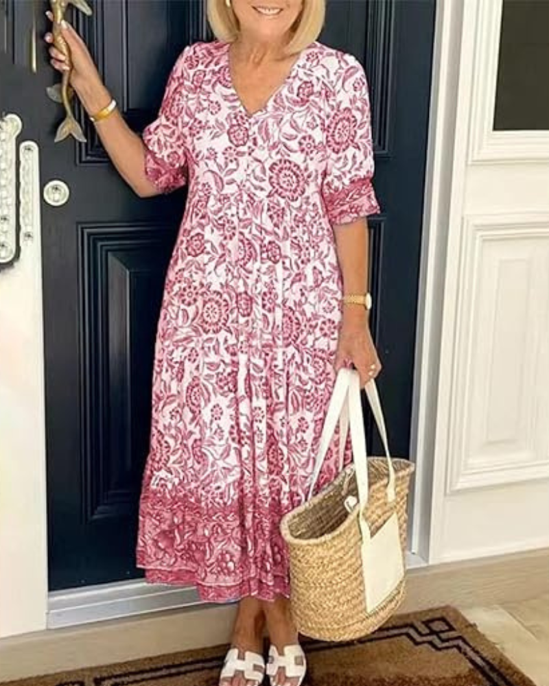 NAYLA – Bohemian Flower Dress
