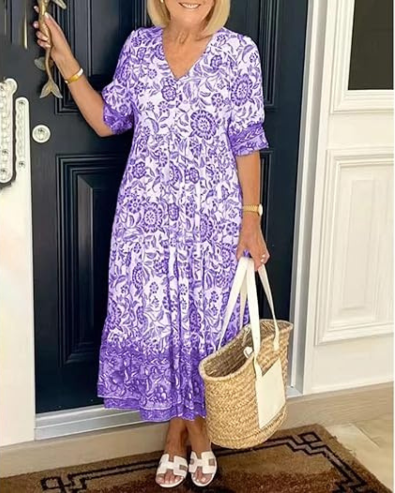 NAYLA – Bohemian Flower Dress