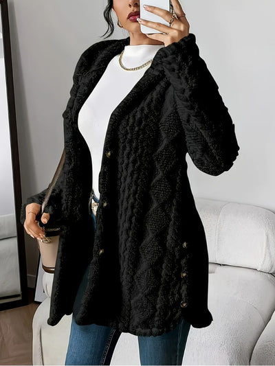 LAURA HOODED CARDIGAN JACKET