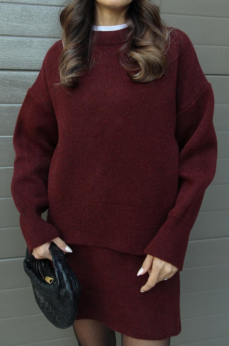 Maria™ Knit Set – Pullover & Skirt