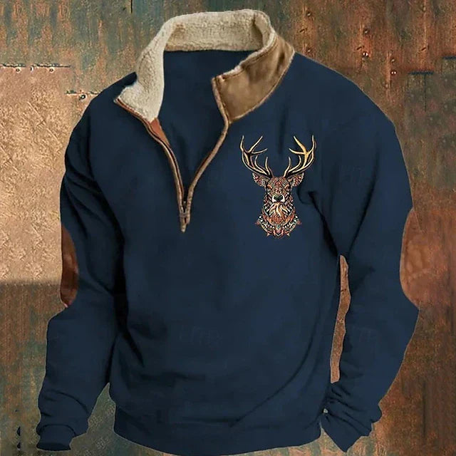 Silvio Vintage Zip Pullover
