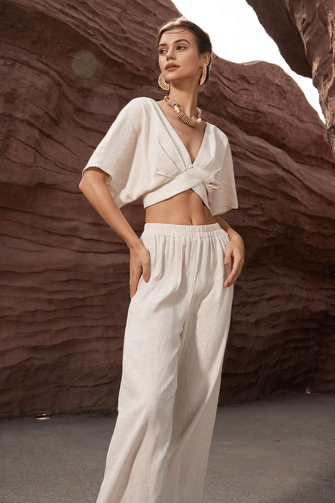 EVELYN - Casual Pants with Elastic Waist