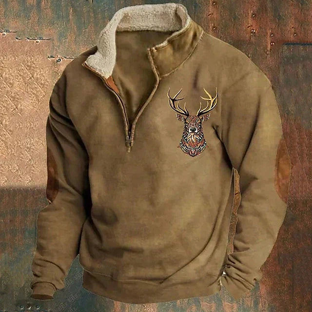 Silvio Vintage Zip Pullover