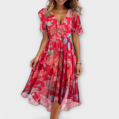 LINDA - Elegant V-Neck Dress