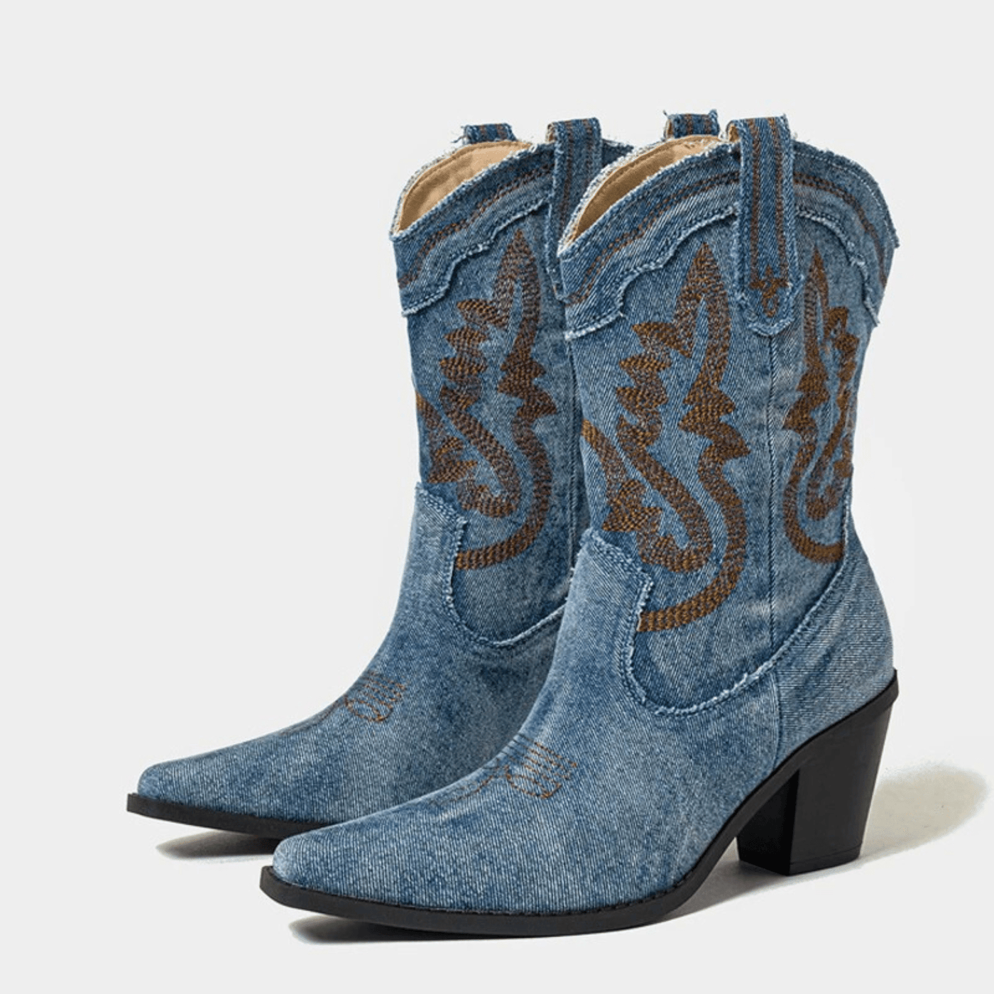 Veloria Denim Cowboy Boots