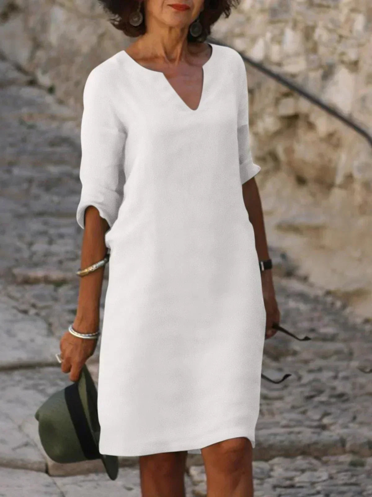 CIRA™ - Elegant Dress with V-Neck