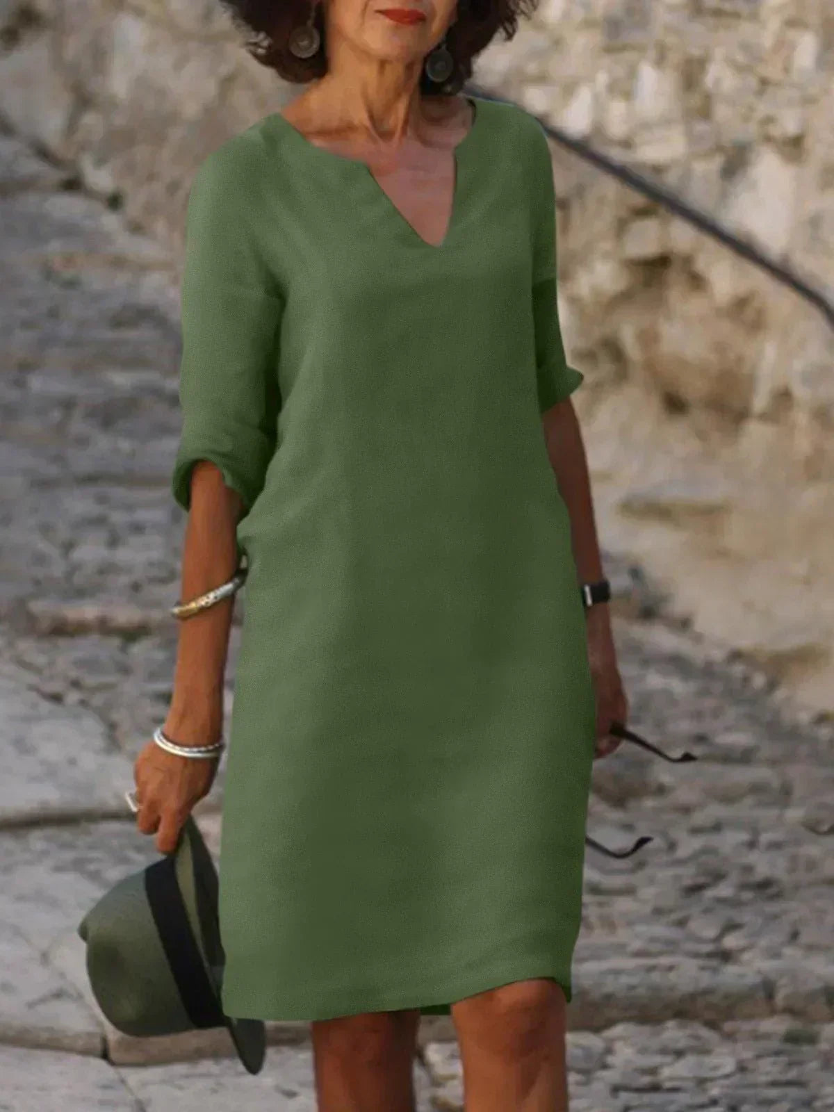 CIRA™ - Elegant Dress with V-Neck