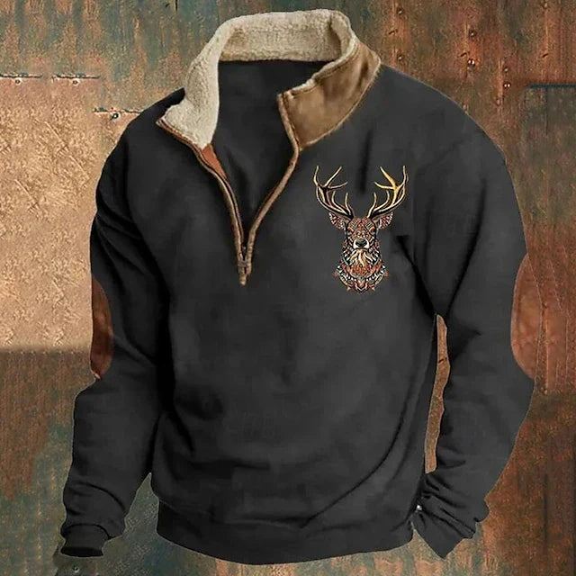 Silvio Vintage Zip Pullover