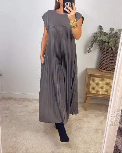 LIVIA - Pleated Sleeveless Dress