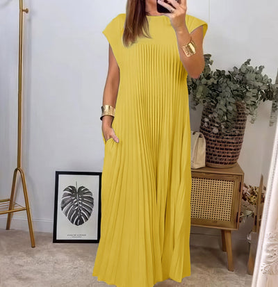 LIVIA - Pleated Sleeveless Dress