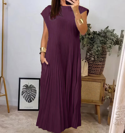 LIVIA - Pleated Sleeveless Dress