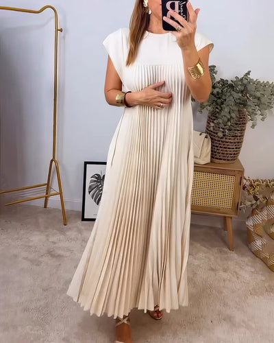 LIVIA - Pleated Sleeveless Dress