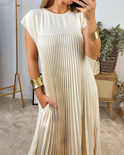 LIVIA - Pleated Sleeveless Dress
