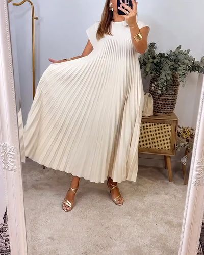 LIVIA - Pleated Sleeveless Dress
