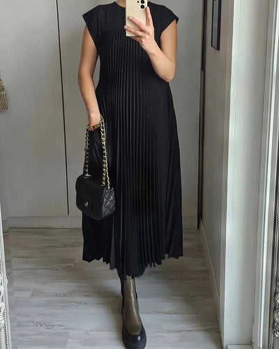 LIVIA - Pleated Sleeveless Dress
