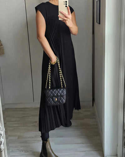 LIVIA - Pleated Sleeveless Dress